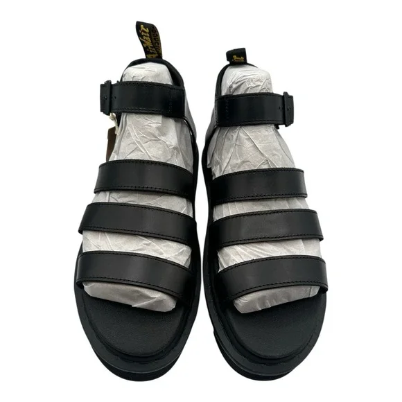 Dr‎ Martens Blaire Sandals Womens Sz 10 Black Brando Leather Doc 24191001 - Picture 6 of 11